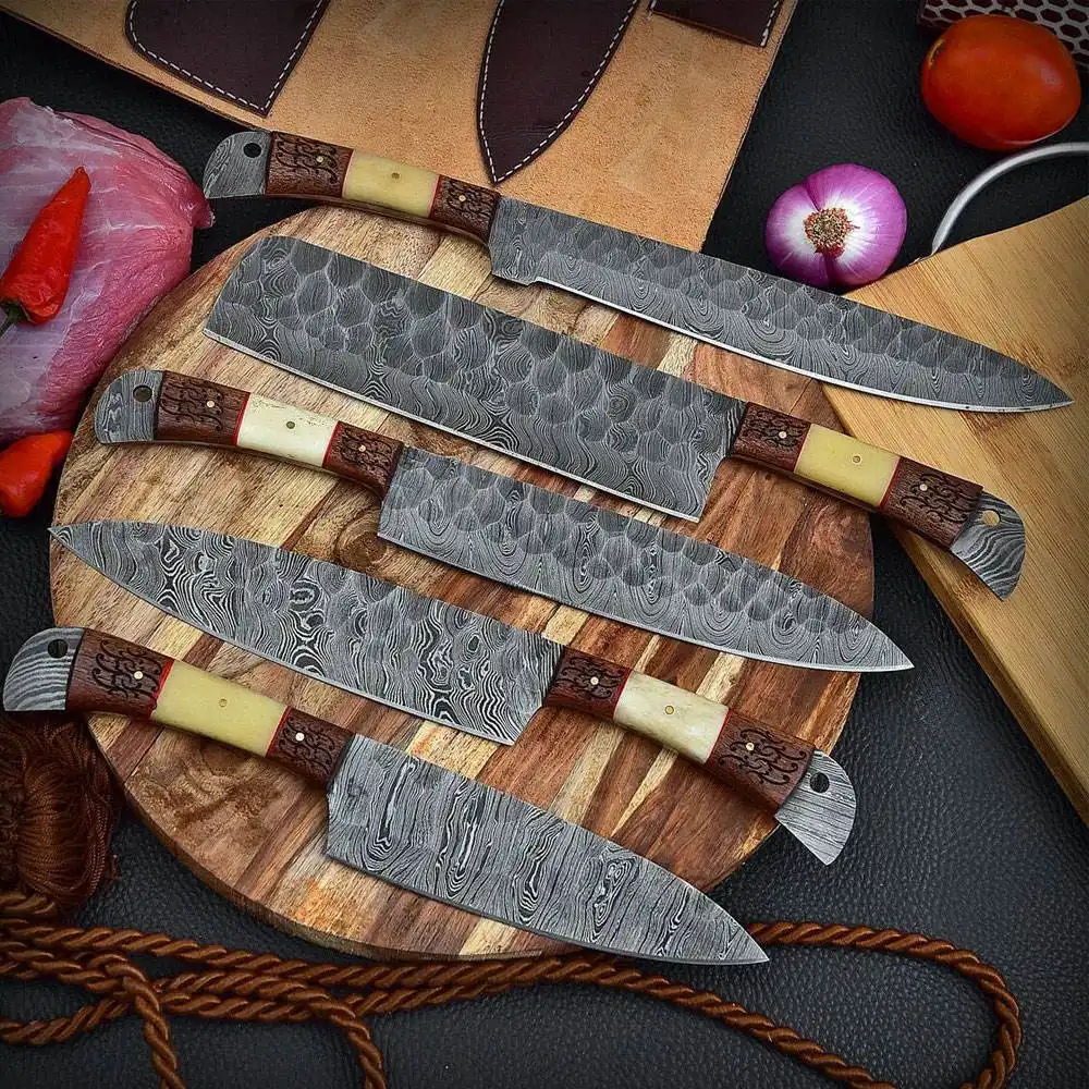 Damascus Steel Chef Knife Set